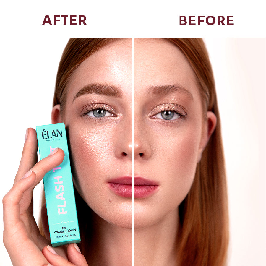 ELAN FLASH TINT Eyebrow and eyelash occlusive tinting system, 10ml (08 black, 09 warm brown, 10 cold brown, 11 light brown)
