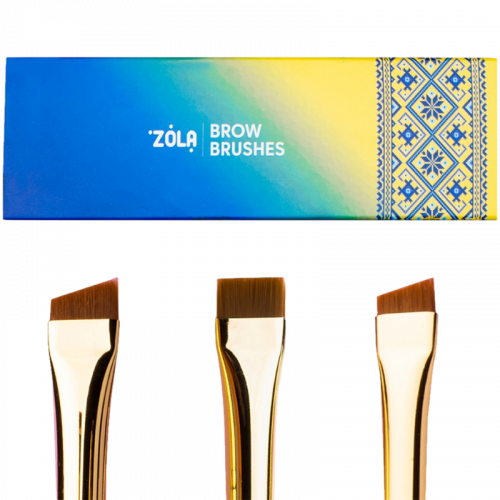 ZOLA Professional set of eyebrow brushes UKRAINIAN EDITION