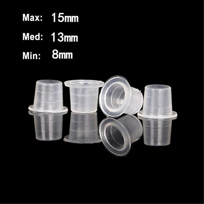 Cups For Tattoo Ink and Pigments Plastic Clear