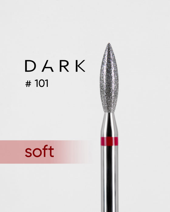 DARK Diamond Nail Bit 101 Flame 2.4 Fine (Red)