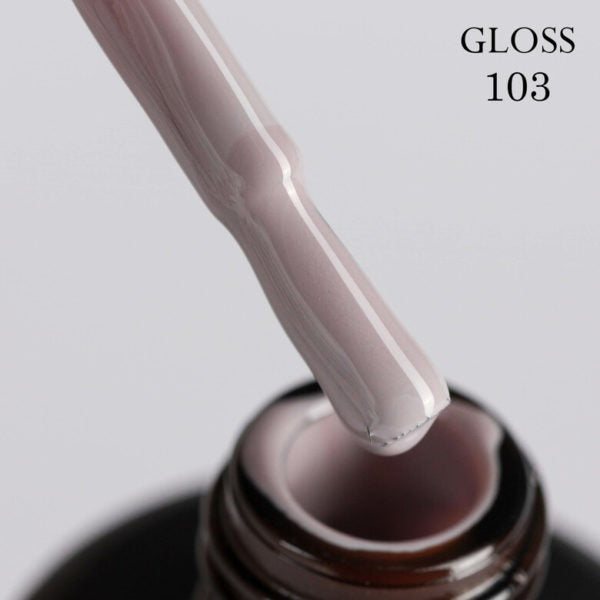Gel polish 103 GLOSS (mauve-gray camouflage), 11 ml