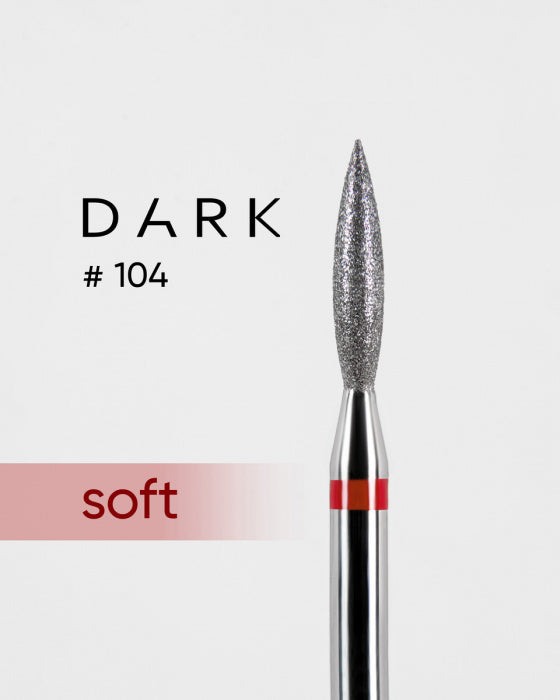 DARK Diamond Nail Bit 104 Flame 2.1 Fine (Red)