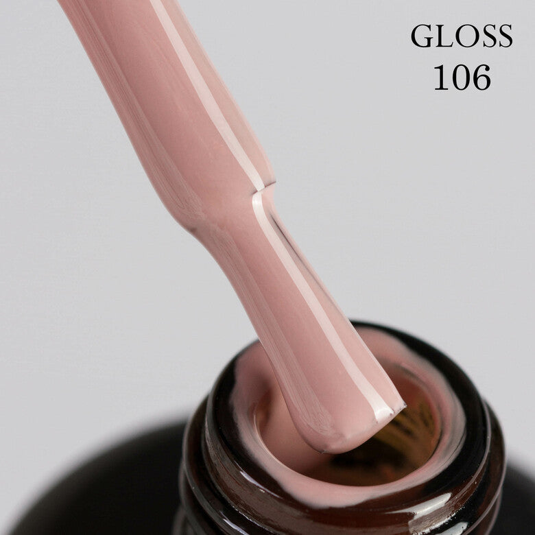 Gel polish 106 GLOSS (pink-beige), 11 ml
