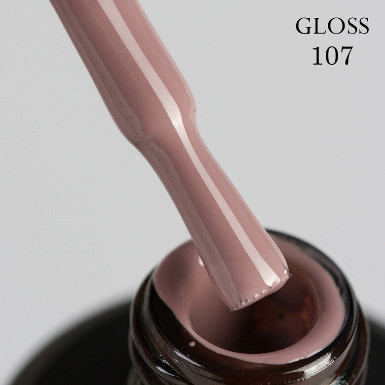 Gel polish 107 GLOSS (pink brown), 11 ml