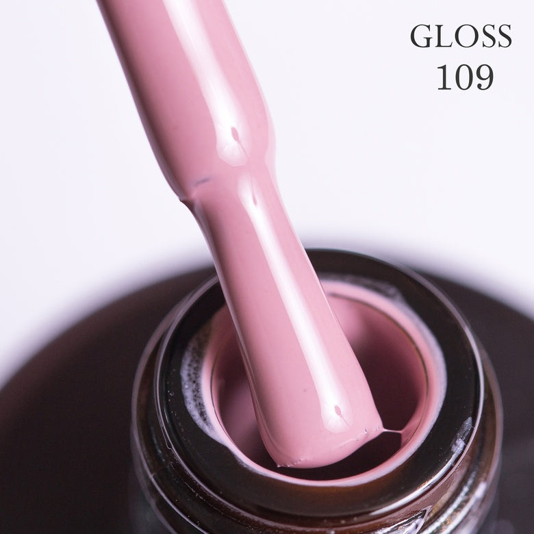 Gel polish 109 GLOSS (ash pink), 11 ml