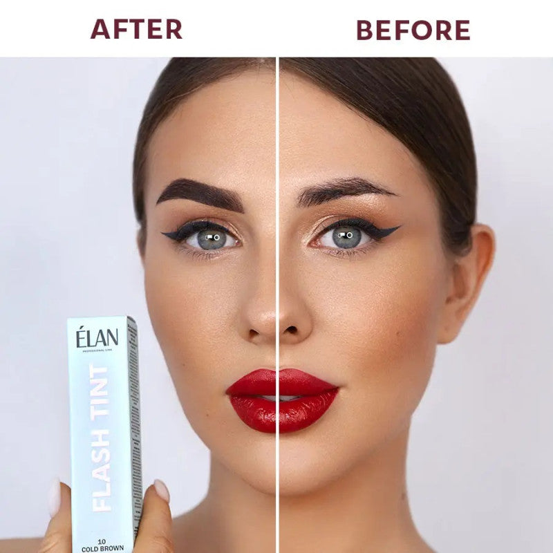 ELAN FLASH TINT Eyebrow and eyelash occlusive tinting system, 10ml (08 black, 09 warm brown, 10 cold brown, 11 light brown)