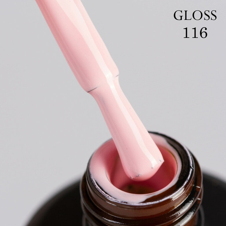 Gel polish 116 GLOSS (pink milky), 11 ml