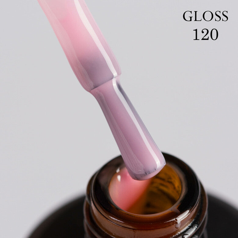 Gel polish 120 GLOSS (soft pink camouflage), 11 ml