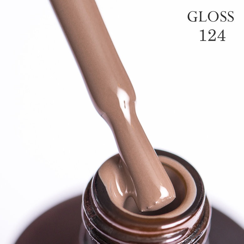 Gel polish 124 GLOSS (light brown), 11 ml