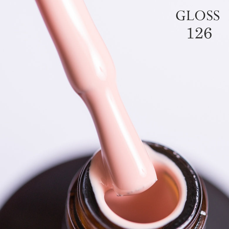 Gel polish 126 GLOSS (peach-pink), 11 ml