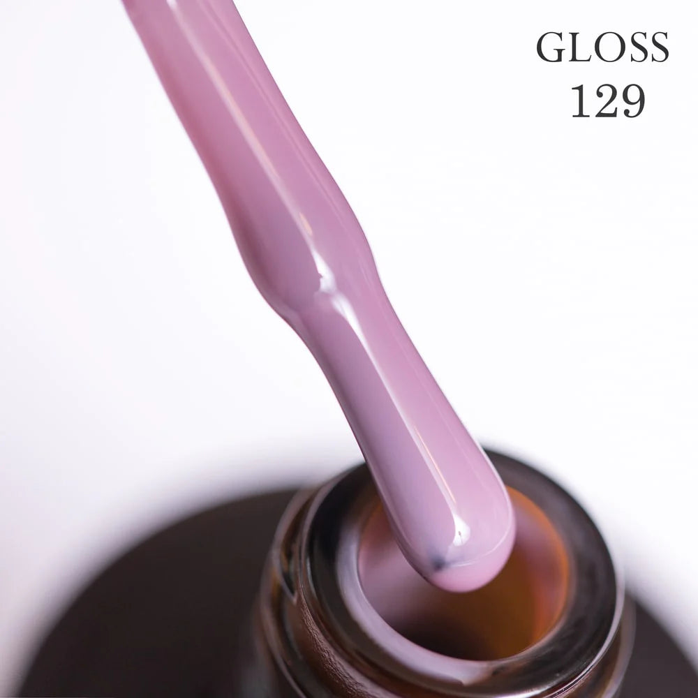 Gel polish 129 GLOSS (pink-purple camouflage), 11 ml
