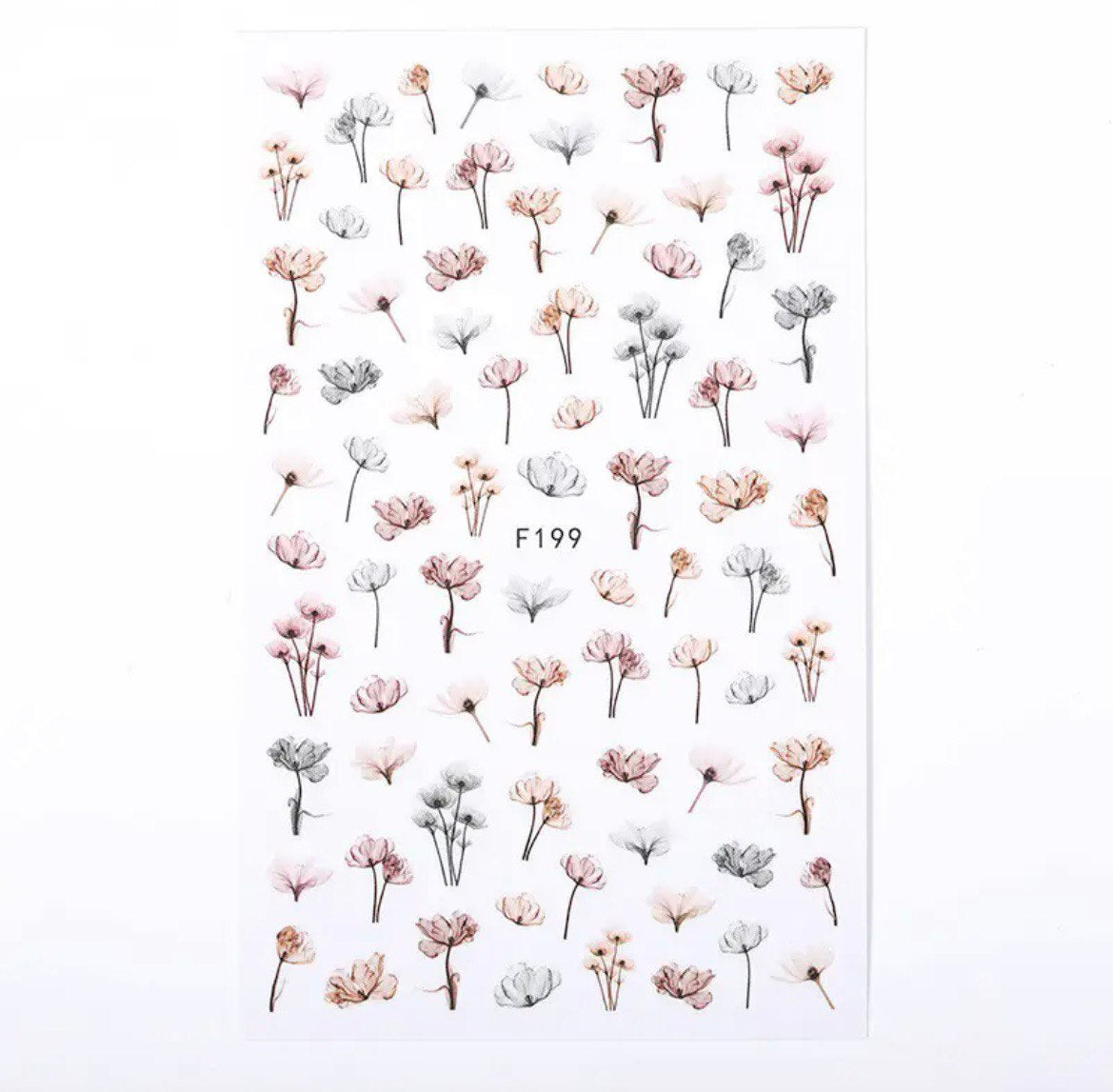 Pop Finger F199 3D Design Nail Sticker