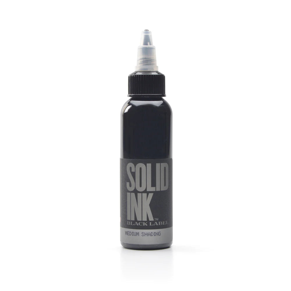 Solid Ink Black Label Grey Wash MEDIUM Tattoo Ink