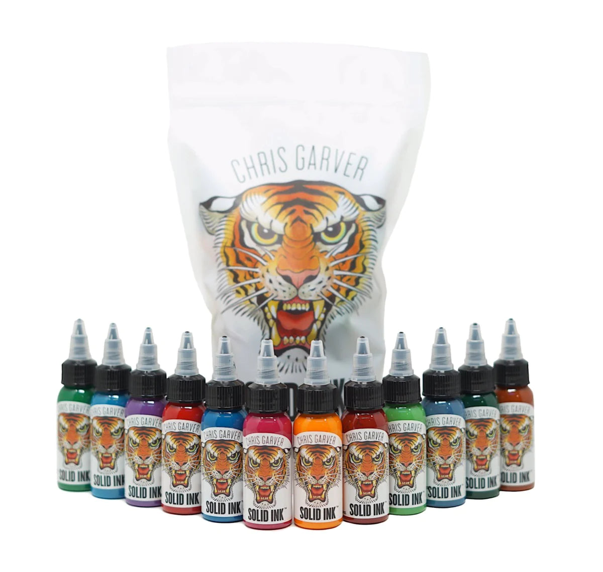 1oz Solid Ink Chris Garver Set 12 Colors Tattoo Ink