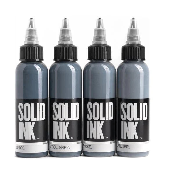 Solid Ink Opaque Grey Set Tattoo Ink (4 colors)