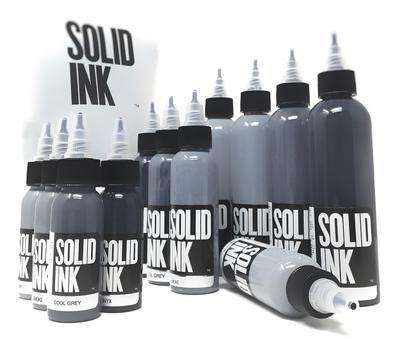 Solid Ink Opaque Grey Set Tattoo Ink (4 colors)