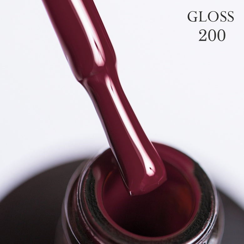Gel polish 200 GLOSS (dark red), 11 ml