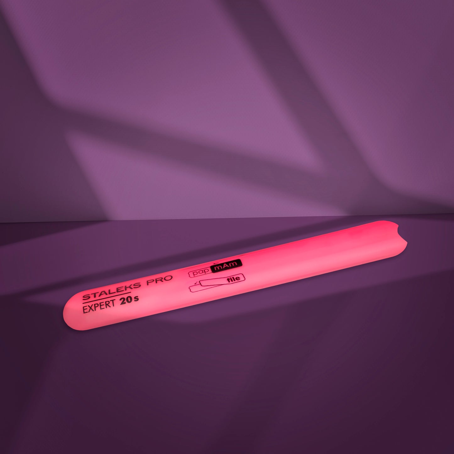 STALEKS Straight beveled plastic base for nail file EXPERT 20s (130 mm) (SPBE-20s)