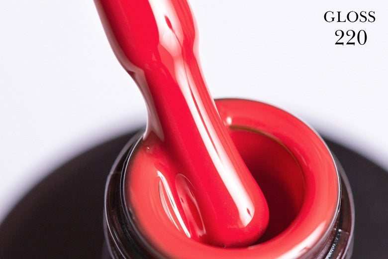Gel polish 220 GLOSS (coral red), 11 ml