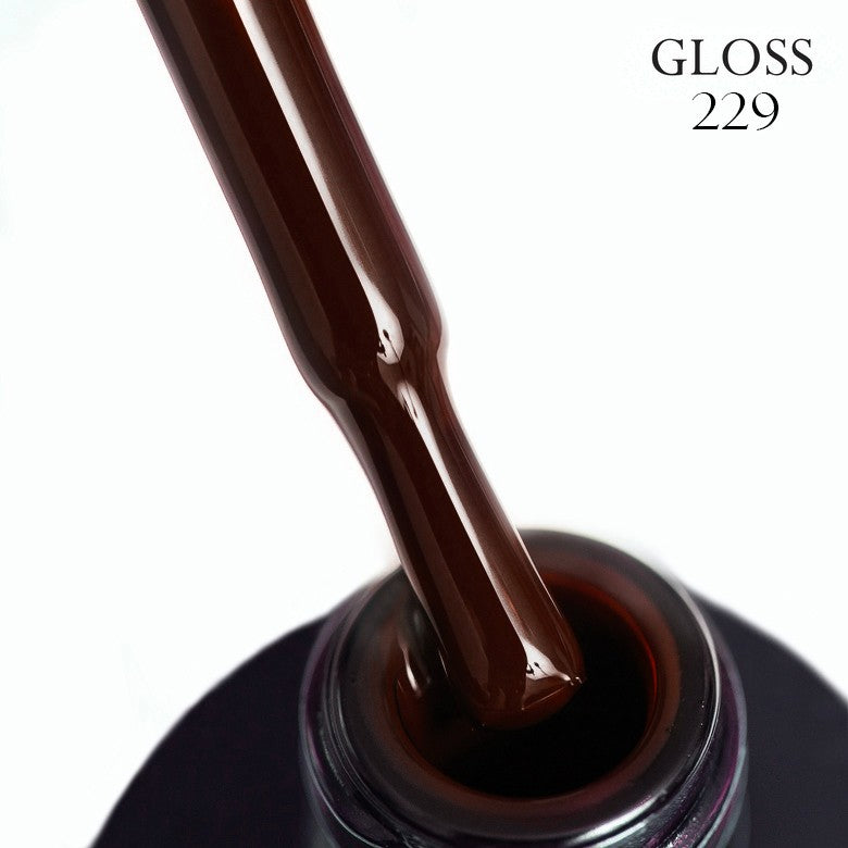 Gel polish 229 GLOSS (dark chocolate), 11 ml