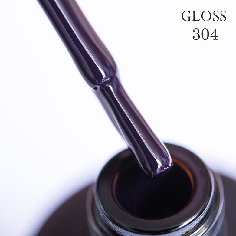 Gel polish 304 GLOSS (dark violet), 11 ml