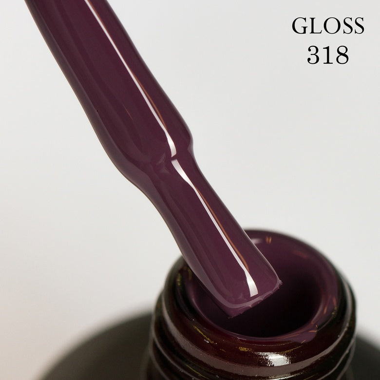 Gel polish 318 GLOSS (eggplant), 11 ml
