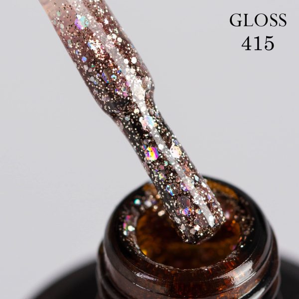 Gel polish 415 GLOSS (pink gold), 11 ml