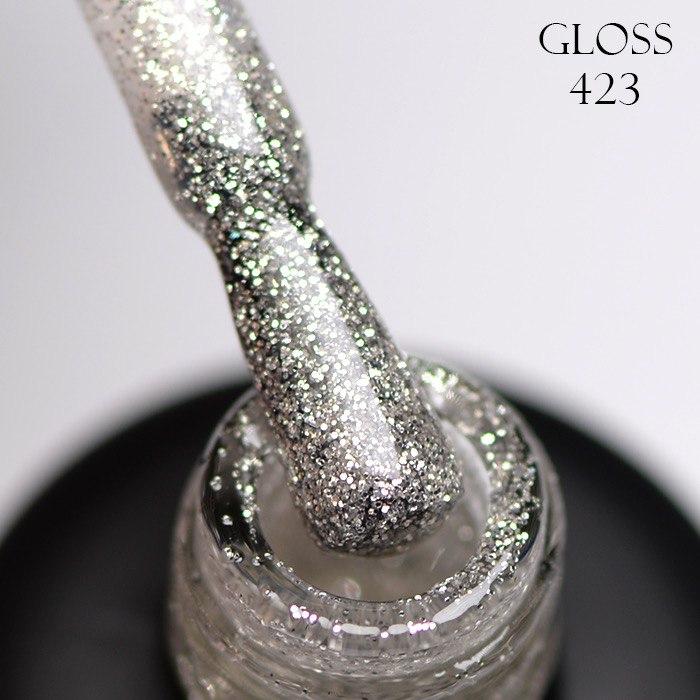 Gel polish 423 GLOSS (golden with micro-shine), 11 ml