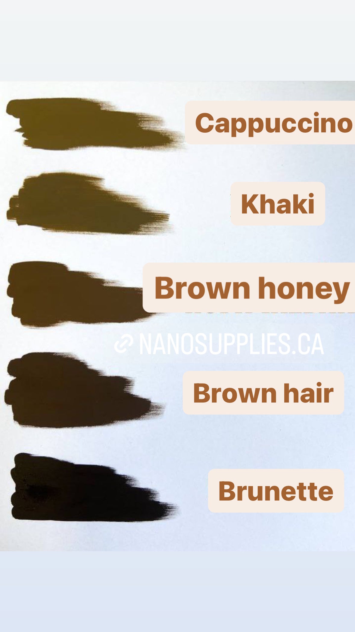 VONA Permanent Makeup Pigment Eyebrows Mineral Khaki, 6 ml