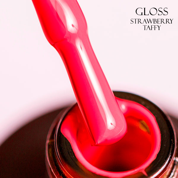 Gel polish Strawberry Taffy 500 GLOSS (neon bright strawberry), 11 ml