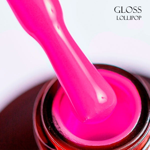 Gel polish Lollipop 501 GLOSS (neon bright pink), 11 ml