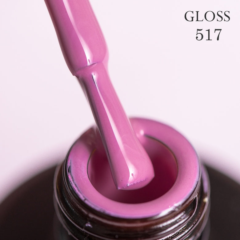 Gel polish 517 GLOSS (lilac-pink), 11 ml