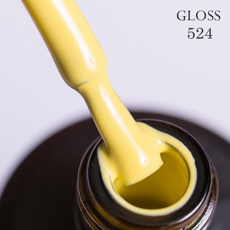 Gel polish 524 GLOSS (yellow-cream), 11 ml