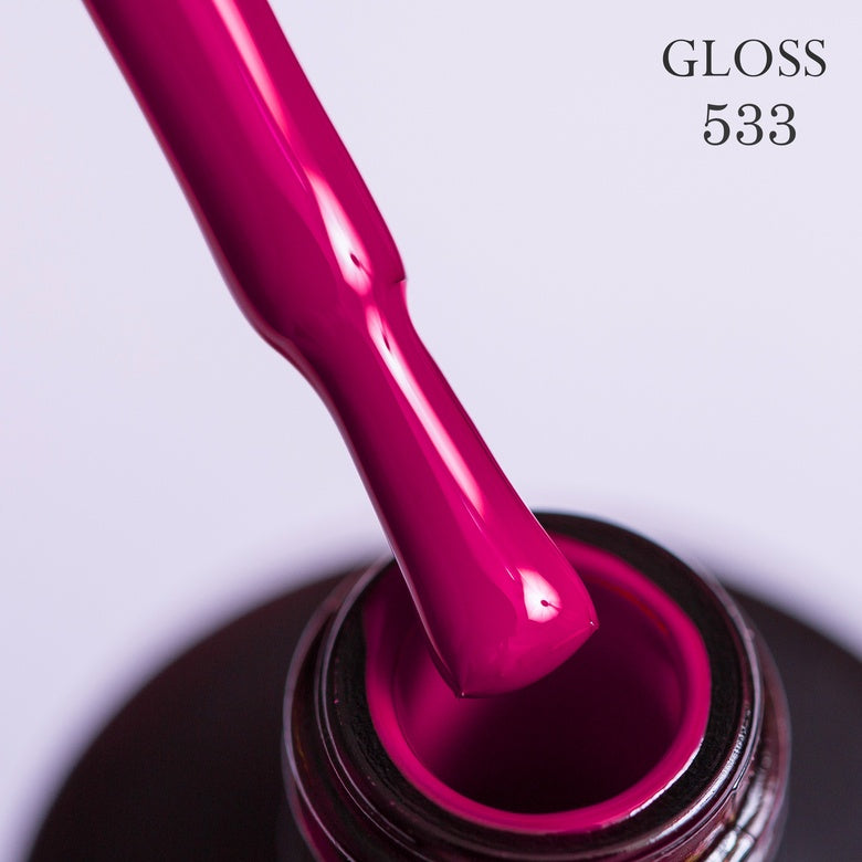 Gel polish 533 GLOSS (deep fuchsia), 11 ml