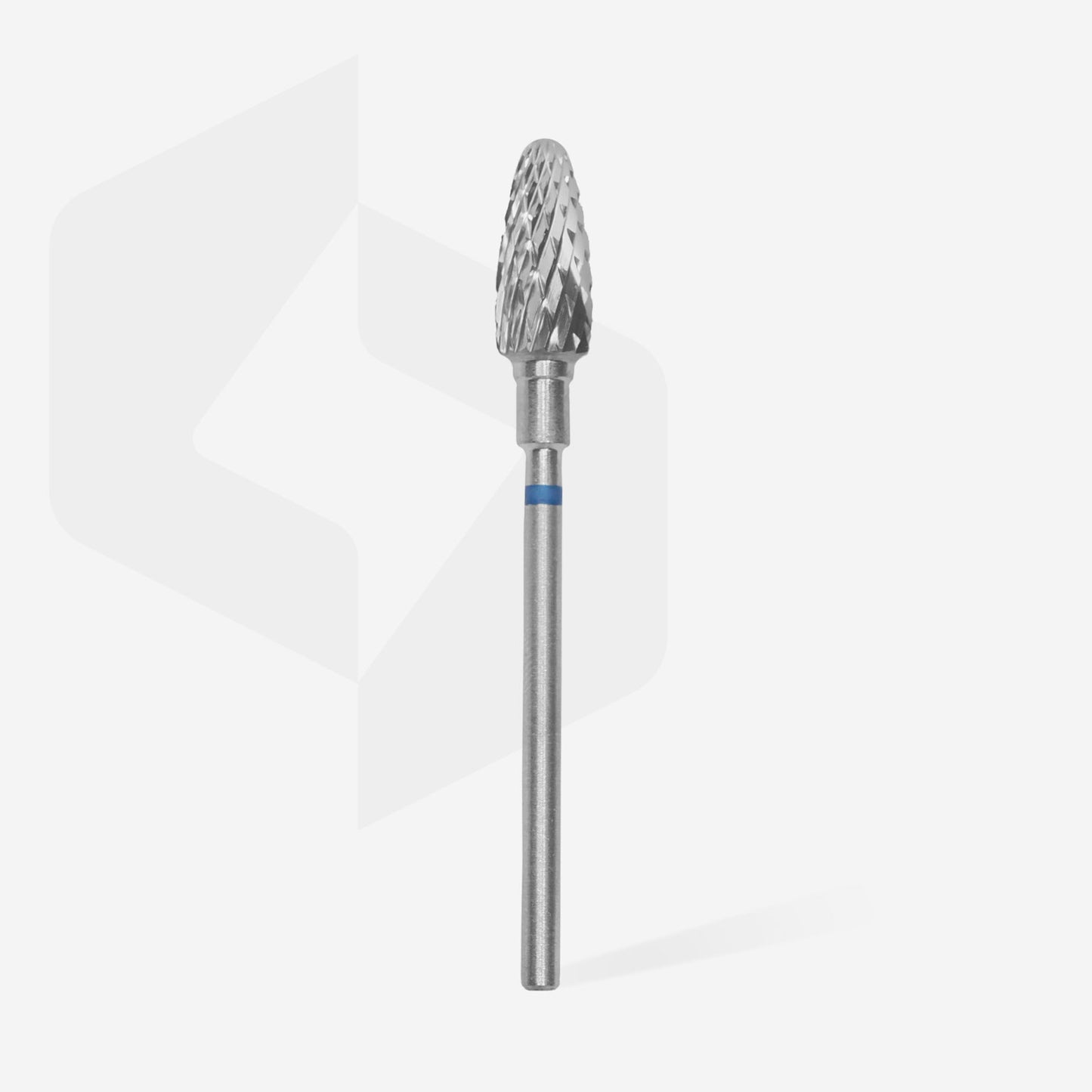 STALEKS Carbide nail drill bit, “corn”, blue, head diameter 6 mm/ working part 14 mm (FT90B060/14)