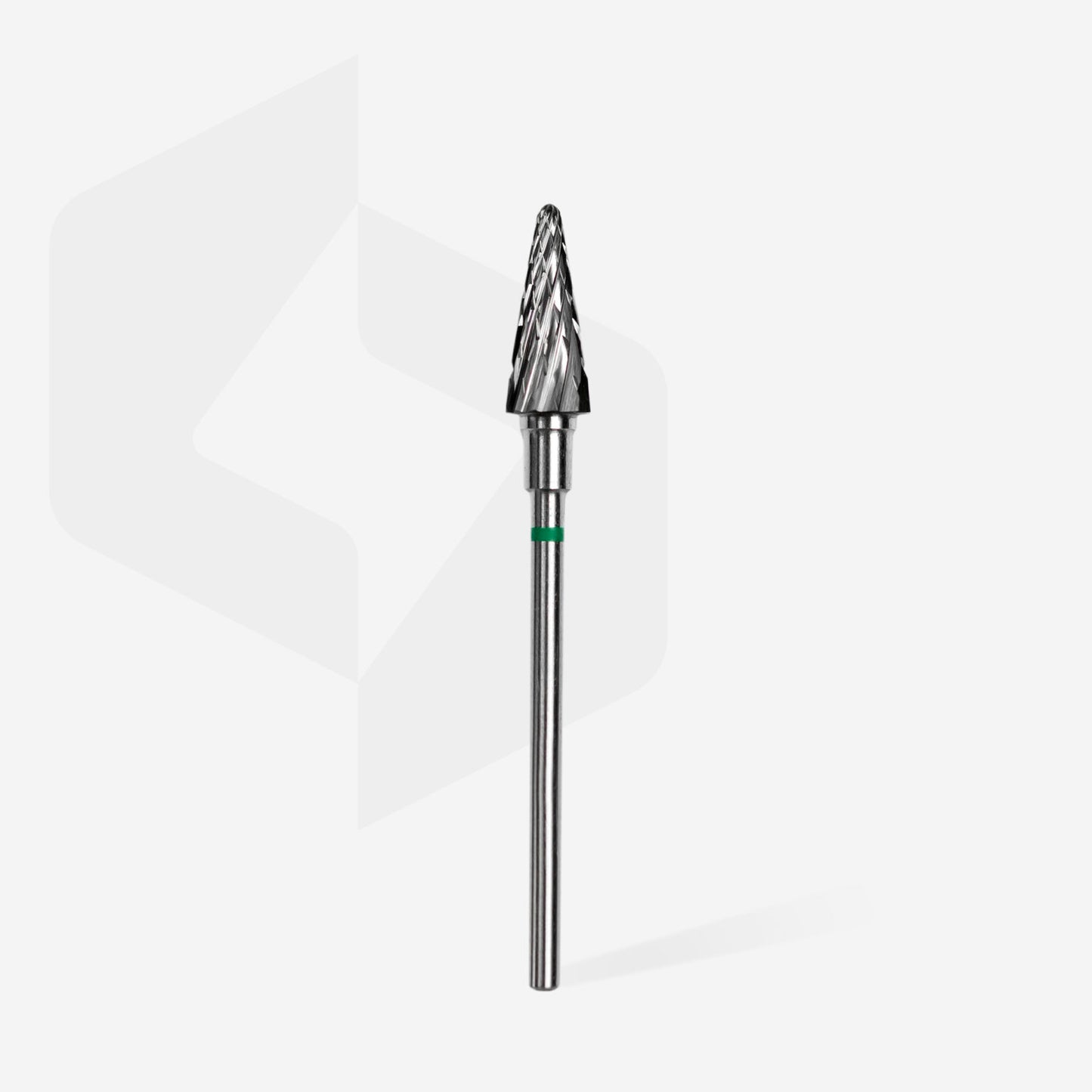 STALEKS Carbide nail drill bit, “cone” green, head diameter 6 mm / working part 14 mm (FT71G060/14)