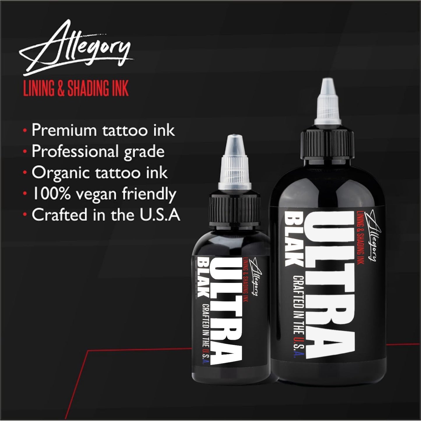 Allegory Black Premium Lining & Shading Tattoo Ink