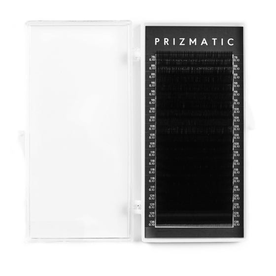 SCULPTOR PRIZMATIC Black eyelashes for extensions, 20 lines, 0.07
