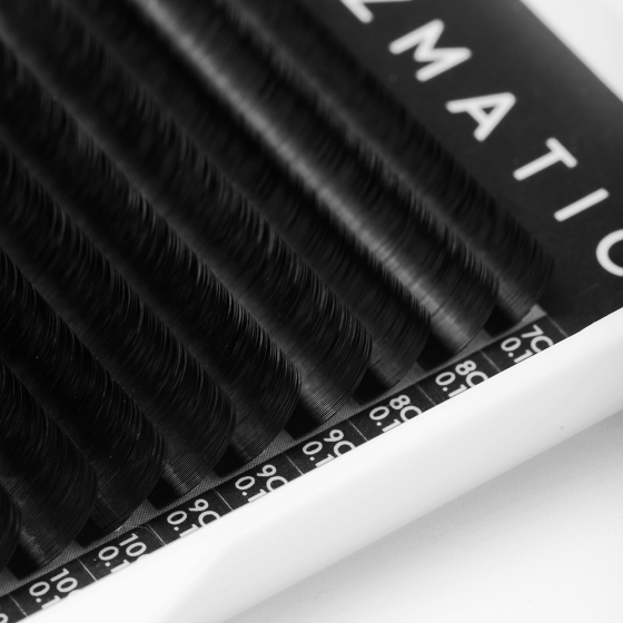 SCULPTOR PRIZMATIC Black eyelashes for extensions, 20 lines, 0.07