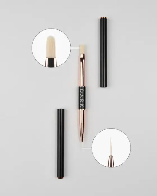 DARK Double-sided brush, matte black (liner 10 mm + gel 12 mm)