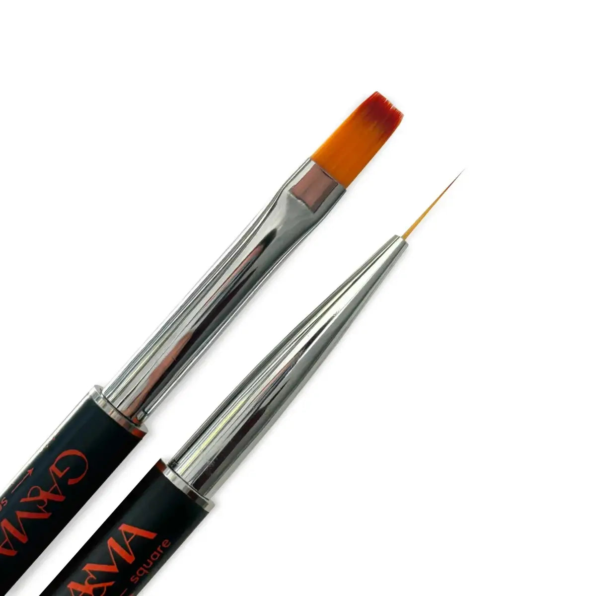 Ga&Ma Gel Brush (Liner + Flat Square) Black