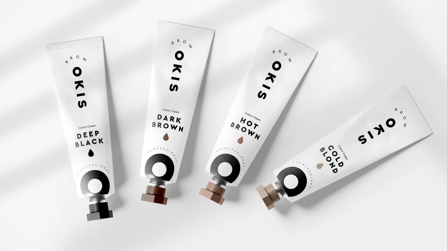 OKIS Brow Cream-dye for eyebrows with henna extract (TUBA 15ml)