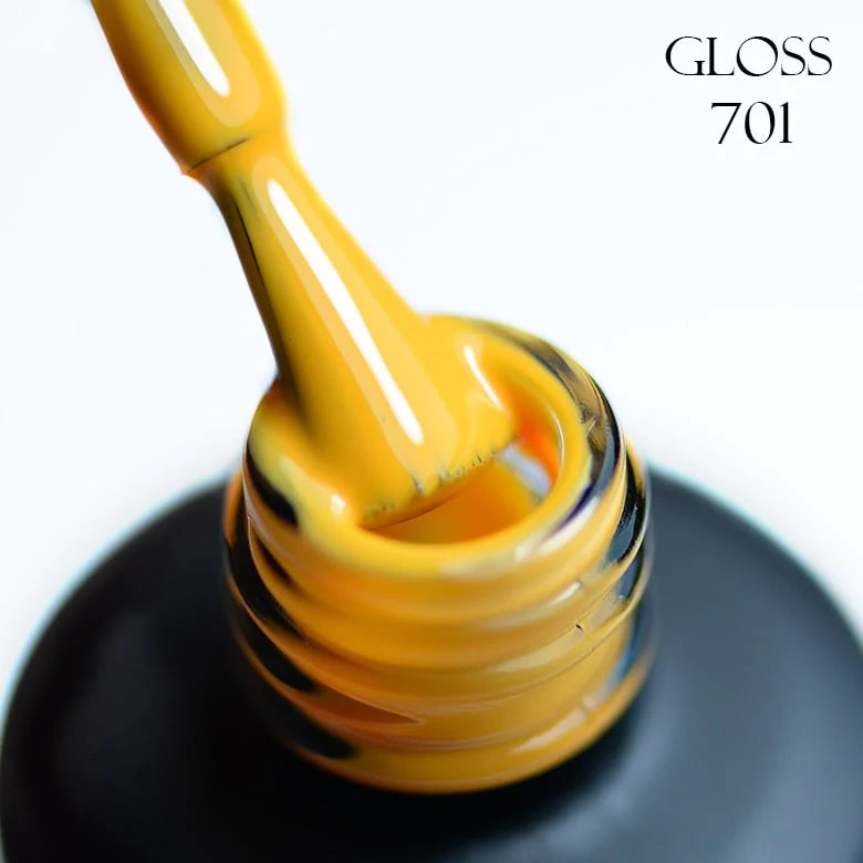 Gel polish 701 GLOSS (orange yellow), 11 ml