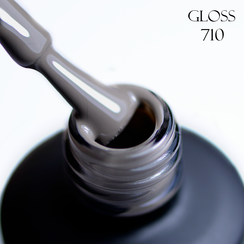 Gel polish 710 GLOSS (ash gray), 11 ml