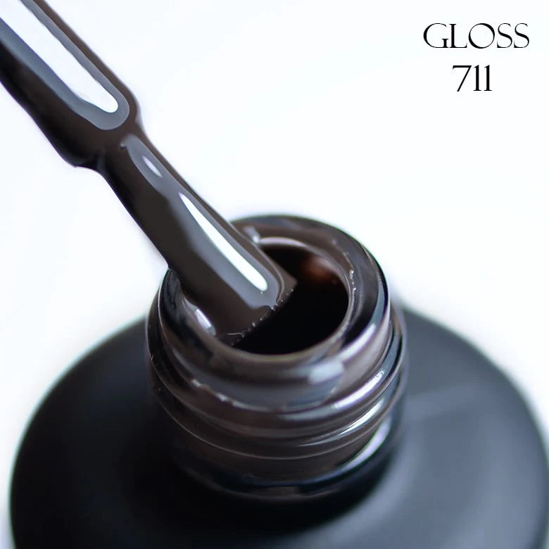 Gel Polish 711 GLOSS (Cold brown), 11 ml