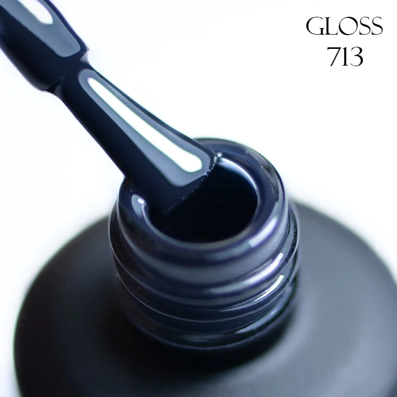 Gel Polish 713 GLOSS (Black blue), 11 ml