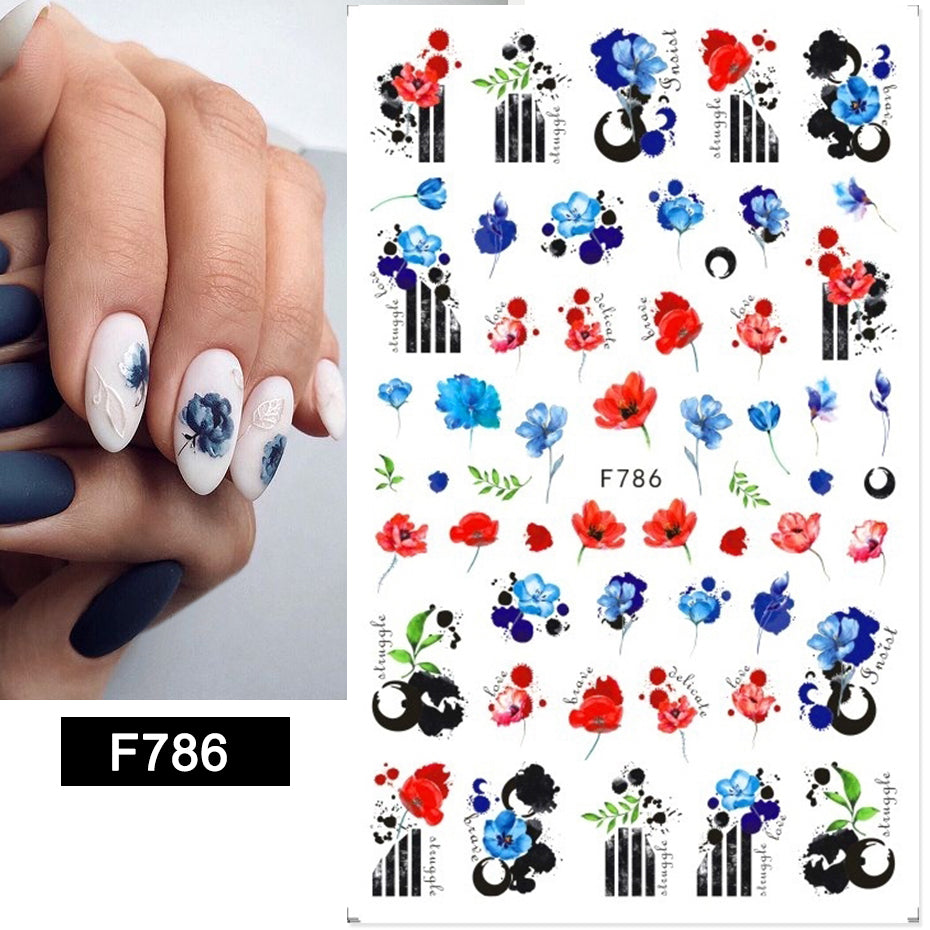 Pop Finger F786 3D Design Nail Sticker
