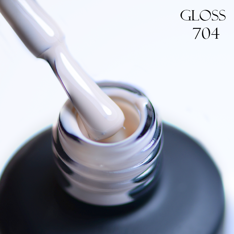 Gel polish 704 GLOSS (powdery milky), 11 ml
