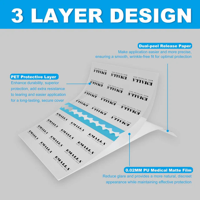 EMALLA Grece 0.02mm Tattoo Protection Film Pack of 10 (15cmx10cm)