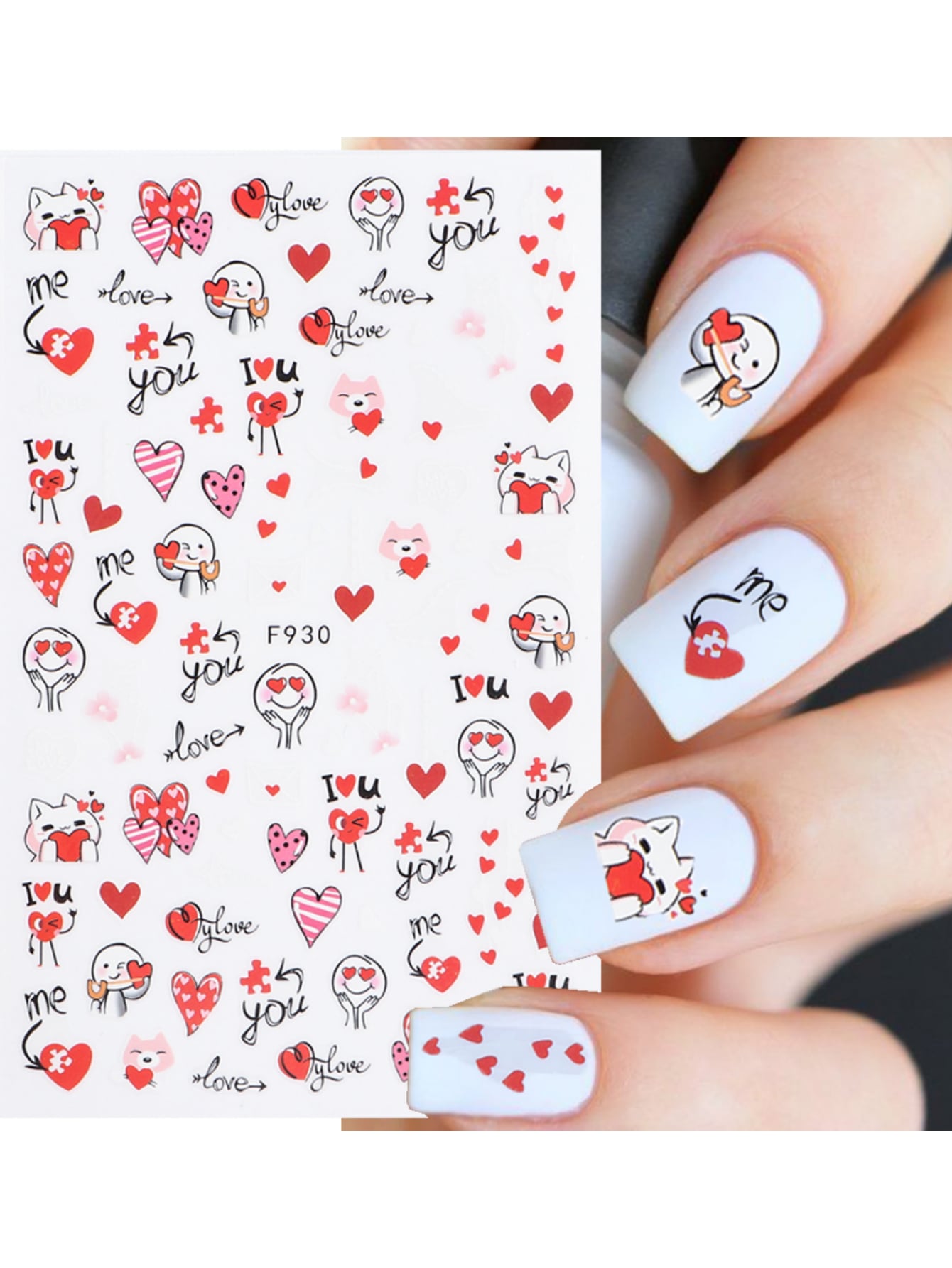 Design Nail Sticker 3D F930